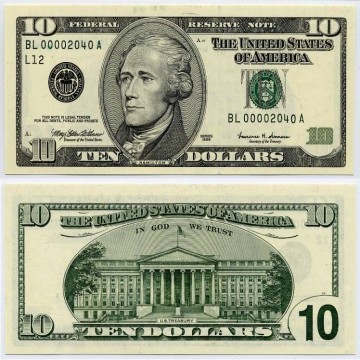 USD 10 BILLS